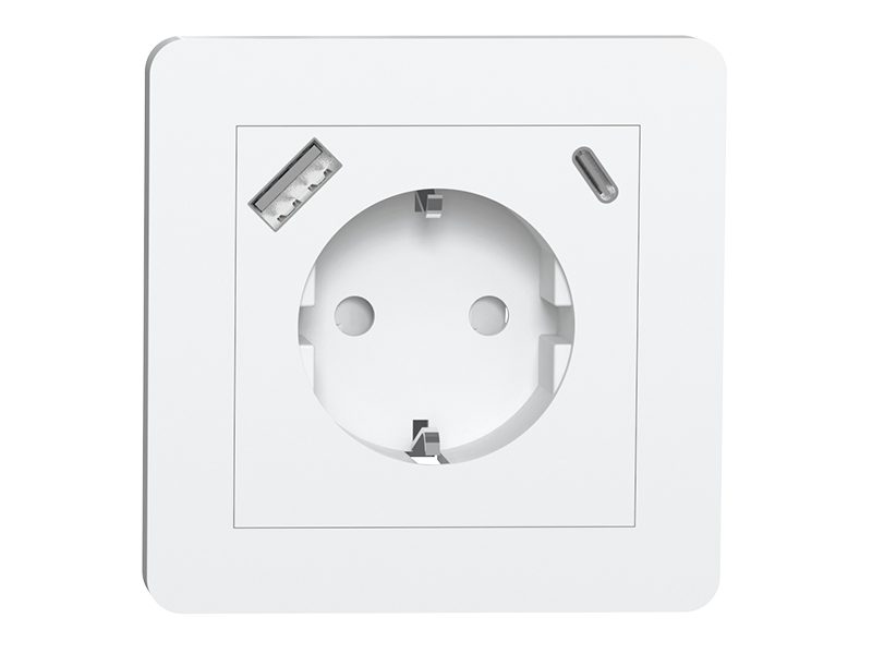 Wall-Socket-with-USB-Charger-Device-51405X20.1 Wall Socket with USB Charger Device-51405X20